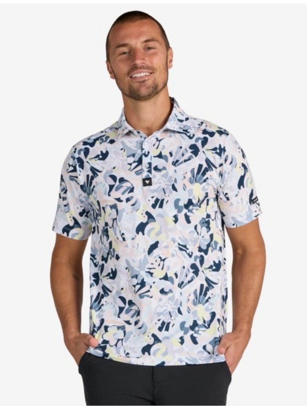 Bad Birdie Mens Savannah Swing Core Performance Polo Size L, NWT